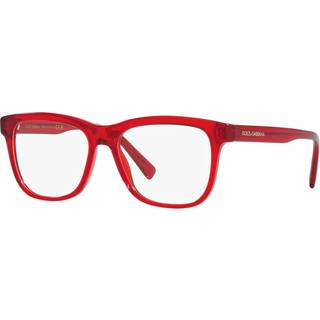 Dolce & Gabbana Børn DX3356 3409 Optiske stel Acetat Rød Transparent Firkantet Normal