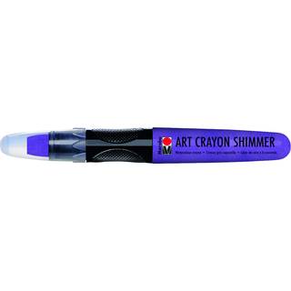 Marabu Art Crayons - Shimmer Lilac - Meget pigmenteret glitrende akvarelfarveblyanter - Glat og let blandet vandopl?selige farveblyanter til blan