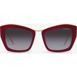 Miu Miu MU02YS 16H09S 55 Solbriller Kvinder Burgunder - Bordeaux Top Gold - 55mm