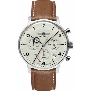 Zeppelin 8086-5_n Herrenuhr Solar Chronograph LZ129 Hindenburg Braun