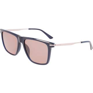 Calvin Klein Mand CK22518S 438 Solbriller Plast Blå Brun Firkantet