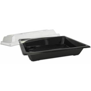 Plastbakke Sushi mellem 300stk/karton 350my A-PET sort