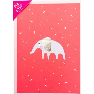 Paper Poetry Grußkartenset Hello Baby Elefant - Rot