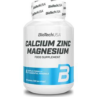 Calcium Zink Magnesium, 100 tabletter, BioTech USA