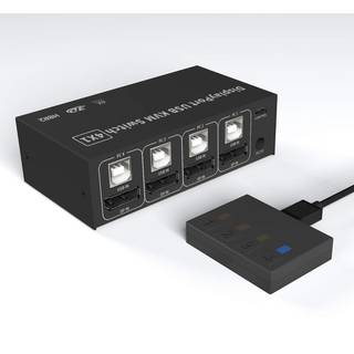 NÖRDIC KVM Switch 4 PC til 1 DisplayPort 1.2 4K 60Hz og 4x USB HDCP 2.2