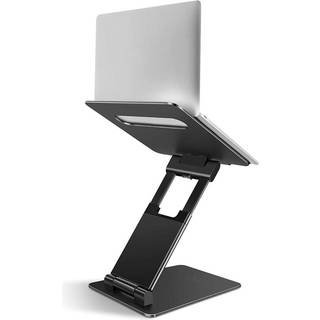 Laptop/ MacBook Stander m. Justerbar Højde - Sort