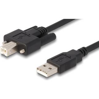 USB kabel 2.0 - USB-A han / USB-B han med skruer - 2 m