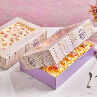 2x Kageboks med Rude, Pure, 36 x 25 x 8 cm - FunCakes