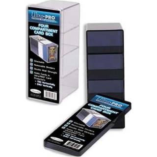 4-Compartment Card Storage Box - Clear