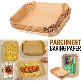 Air Fryer Disponable Paper Liner 100pcs Food Grade pergamentforinger til Ninja DZ201 Ninja Foodi Dual Air Fryer Accessories Baking Paper (9 * 6 N