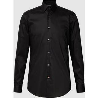 Hank Slim Fit Shirt Black