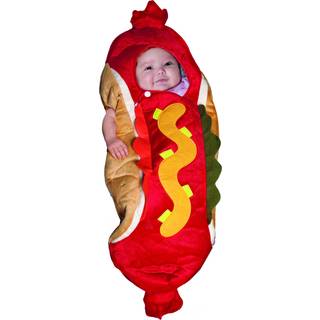 Babys hotdog kostume bunting til klædning og halloween - hotdog bunting