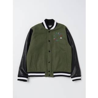 Stella McCartney Kids Logo wool-blend varsity jacket - green - Y 10