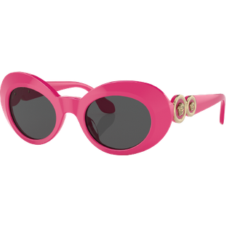 Versace Børn VK4428U 536787 Solbriller Acetat Rosa Grå Rund Normal