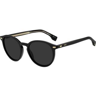Hugo Boss Mand BOSS 1365/S 807/IR Solbriller Acetat Sort Grå Rund Normal