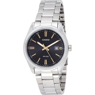 Casio Herre Sort Sølv Dato Ur (Ø 39 mm)