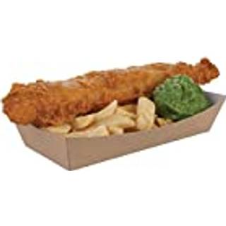Pommes fritesbakke, brun, 250 stk 220 x 85 x 45 mm