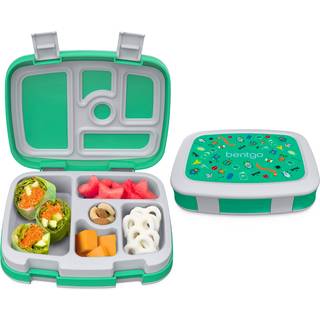 Bentgo Kids udskriver lækagesikre 5-rum Bento-stil børnepostboks-ideelle portioner i alderen 3-7 holdbar drop-bevis opvaskemaskine sikker og frem