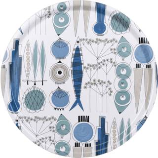 Almedahls Picknick bakke Ø38 cm Blå/Beige