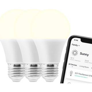 Cleverio Smart E27 LED-pære 806 lm 3-pak