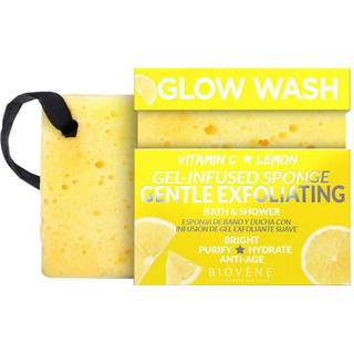 Biovène Glow Wash Gentle Exfoliating Vitamin C & Lemon Gel-Infused Sponge 75 g