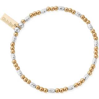 ChloBo Gold Plated Mix Dainty Sparkle Bracelet - Gold - 18cm