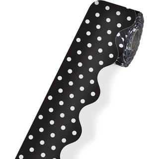 Sort m/Whit Dots rullede gr?nse
