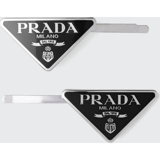 Prada Set of 2 logo hair clips - black - One Size