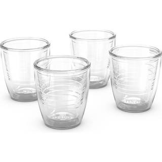 Tervis clear & farverig bordplade 12 oz lavet i USA dobbeltv?gget isoleret tumbler rejsekop holder drikkevarer koldt og varmt 12oz - 4pk klar