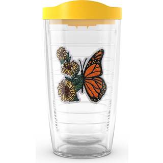 Tervis Sunflower Butterfly Flyby lavet i USA Double Walled Isolated Tumbler Travel Cup holder drikkevarer koldt og varmt 16oz klassiker