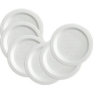 Weck Jar opbevares friske plastiske l?g 6 pak (lille = 60 mm). Passer til modeller 080 755 760 762 902 763 764 766 905 975 995