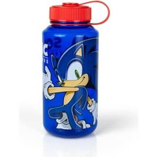 Just Funky Sonic The Hedgehog Plastic Water Bottle - Genanvendelig 32oz rejs tumbler Drink Holder med l?kage/spildt?t l?g - fantastisk til skoles