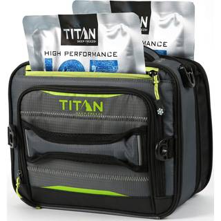 Arctic Zone Titan Deep Freeze Kylskåp kallt utbyggbart isolerat horisontellt lunchpaket med 2x 250 g högpresterande isväggar grå
