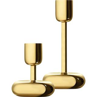 Iittala Nappula Lysestager 2-pak - Lysestager Messing - 1063110