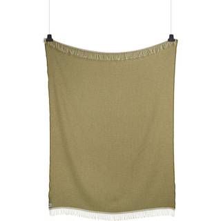 Røros Tweed Mello Plaid 150x210 Cm - Plaider & Tæpper Norsk Lammeuld Leaf Green - 5752