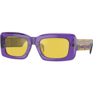 Versace Kvinde VE4444U 5408V9 Solbriller Acetat Violet Gul Firkantet Normal Spejl