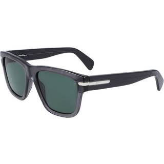 Ferragamo Mand SF1014S 057 Solbriller Acetat Grå Grøn Firkantet