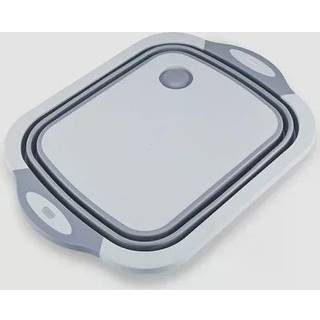 Cheer Collection Collapsible Cutting Board - Silicone Foldbart skærebræt - skridsikre sammenfoldelig vask og huggebræt med dræningshul