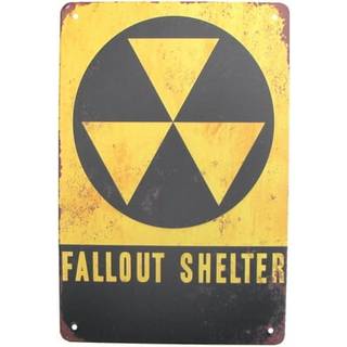 TG LLC Treasure Gurus Vintage Fallout Shelter Metal Sign Retro Wall Art Tin Garage Man Cave Plaque Bar Pub Decor