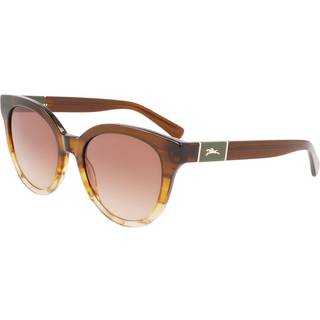 LONGCHAMP Kvinde LO697S 701 Solbriller Acetat Honning Brun Rund Skygge