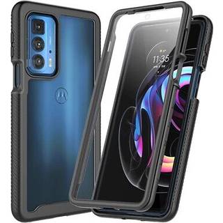 360 Beskyttelse Motorola Edge 20 Pro Cover - Sort / Klar