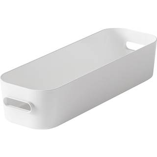 Hvid plastkasse (7 størrelser) - Hvid - 9,5cm x 29cm x 6cm - Cajsa