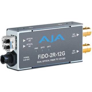 AJA FiDO-2R-12G - Dual-channel 12G-SDI to Fiber receiver (single-mode)