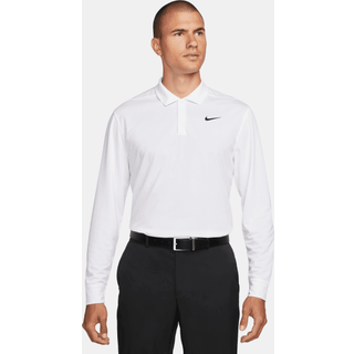 Nike Nike White Dri-FIT Victory Long-Sleeve Golf Polo Shirt