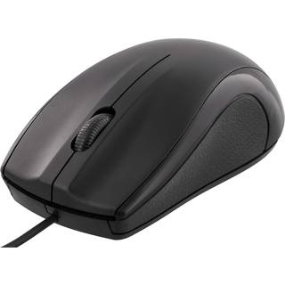 Deltaco - optisk mus med ledning, 3 knapper med scroll (Sort) (1200 dpi)