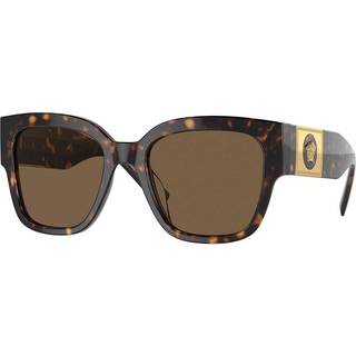 Versace Kvinde VE4437U 108/73 Solbriller Acetat Skildpadde Brun Pillow Normal