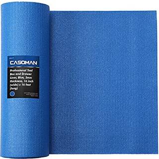Casoman Professional Grad High Grip Tool Box Liner Skuffe Liner og hyldeforing Blå 16 tommer (bred) x 16 fod (lang) Justerbare tykke kabinetforin