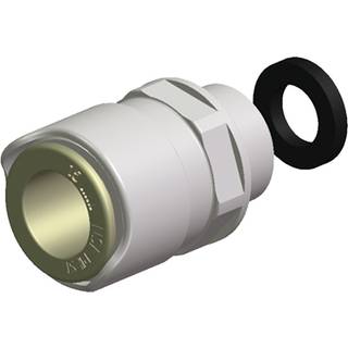 Adapter Whale Faucet Tail Assembly Adaptor, plast, Whale Quick Connect 15 mm (WS15) (indvendig) til 1/2" G (BSP) (udvendig), hvid