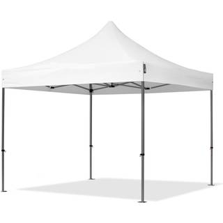 3x3m, stål, easy-up-pavillon, uden sidedele, hvid - (600034)