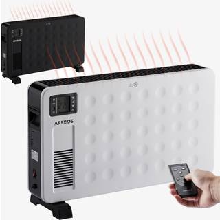 Arebos® Elektrisk konvektor 2300W, turboblæser, termostat, frostovervågning - hvid